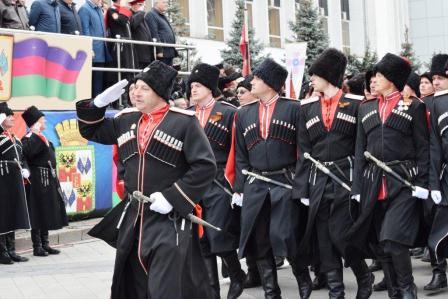 Тбилисцы приняли участие в параде Кубанского казачьего войска